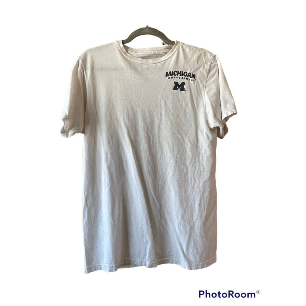 Unisex Michigan White Shirt By Adidas Size Medium